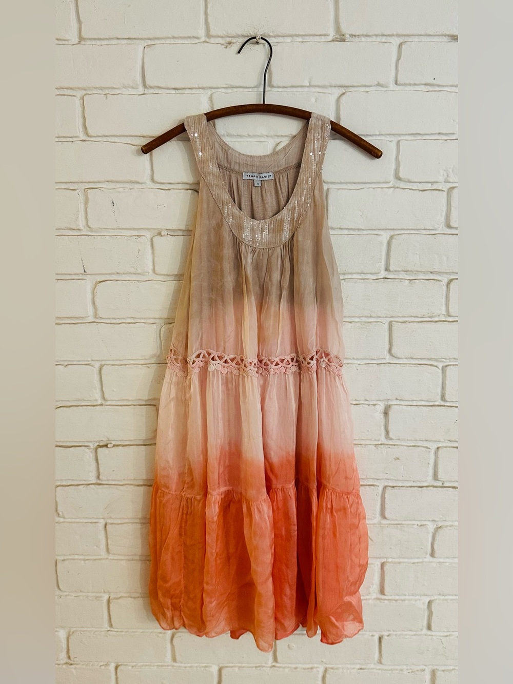 Tempo Paris Silk Ombré Dress Size S
